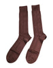 Dolce & Gabbana Brown Stretch Logo Print Mid Calf Socks