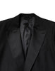 Dolce & Gabbana Black Wool Single Breasted Coat Blazer