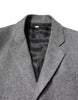 Dolce & Gabbana Gray Wool Single Breasted Trench Coat Jacket