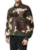 Dolce & Gabbana Multicolor Cotton Bomber Full Zip Jacket