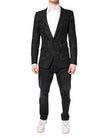 Dolce & Gabbana Black Floral Jacquard Coat Jacket Blazer