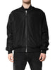 Dolce & Gabbana Black Long Sleeves Full Zip Bomber Jacket