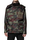Dolce & Gabbana Multicolor Camouflage Button Hooded Jacket