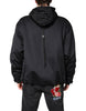 Dolce & Gabbana Black Polyester DG Hooded Full Zip Jacket