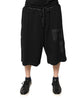 Dolce & Gabbana Black Cotton Men Cargo Sweatshorts Shorts