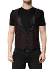 Dolce & Gabbana Maroon Wool Waistcoat Dress Formal Vest