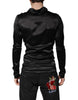 Dolce & Gabbana Black Silk Turtleneck Men Pullover Sweater
