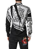 Dolce & Gabbana Black White Bandana MARTINI Casual Shirt