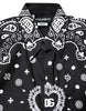 Dolce & Gabbana Black White Bandana MARTINI Casual Shirt