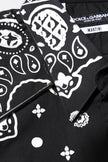 Dolce & Gabbana Black White Bandana MARTINI Casual Shirt