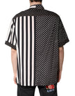 Dolce & Gabbana Black White Stripe Button Down Casual Shirt