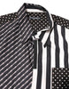 Dolce & Gabbana Black White Stripe Button Down Casual Shirt