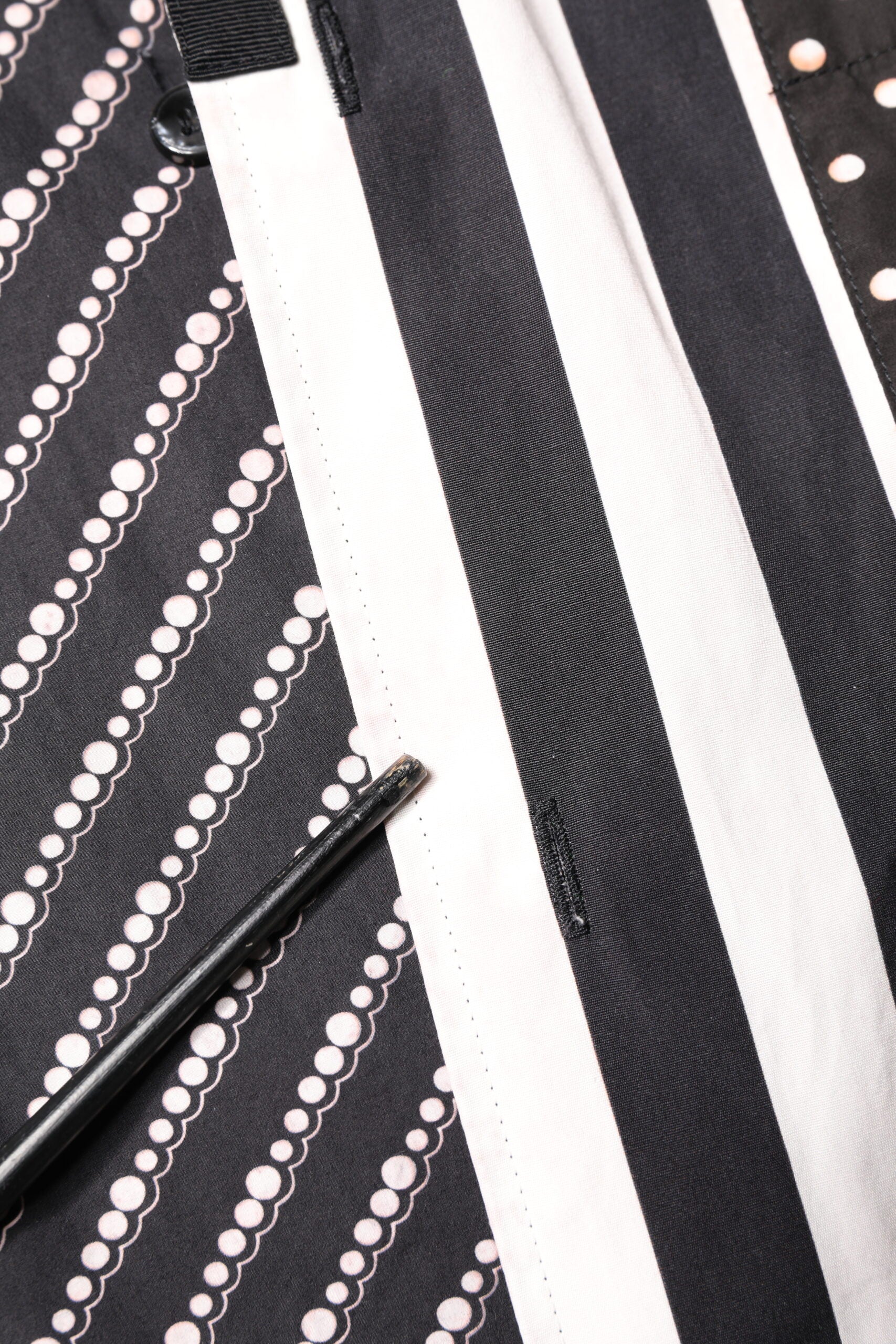 Dolce & Gabbana Black White Stripe Button Down Casual Shirt