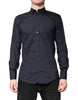 Dolce & Gabbana Dark Blue MARTINI Cotton Formal Dress Shirt
