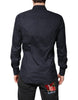 Dolce & Gabbana Dark Blue MARTINI Cotton Formal Dress Shirt