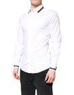Dolce & Gabbana White Cotton GOLD Men Dress Formal Shirt