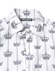 Dolce & Gabbana White Crown Cotton GOLD Formal Dress Shirt
