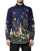 Dolce & Gabbana Blue Rabbit Print Long Sleeve Shirt