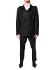 Dolce & Gabbana Black Double Breasted Formal 3 Piece Suit