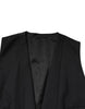 Dolce & Gabbana Black Single Breasted Formal Blazer with Vest