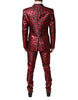 Dolce & Gabbana Red Leopard Double Breasted 2 Piece Suit