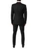 Dolce & Gabbana Black Wool Single Breasted 2 Piece Suit