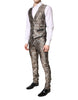 Dolce & Gabbana Multicolor Jacquard Single Breasted 3 Piece Suit