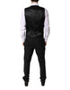 Dolce & Gabbana Black Single Breasted Formal 3 Piece Suit