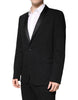 Dolce & Gabbana Black Wool Single Breasted 2 Piece Suit