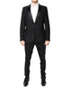 Dolce & Gabbana Black Wool Single Breasted 2 Piece Suit