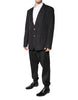 Dolce & Gabbana Black Cotton Single Breasted 2 Piece Suit