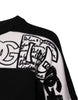 Dolce & Gabbana Black White Logo Print Wool Pullover Sweater