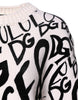 Dolce & Gabbana White Black Logo Print Women Pullover Sweater