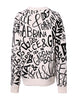 Dolce & Gabbana White Black Logo Print Women Pullover Sweater