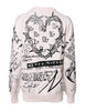 Dolce & Gabbana White Black Logo Print Women Pullover Sweater