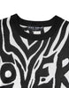 Dolce & Gabbana Black White Print Women Pullover Sweater