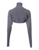 Dolce & Gabbana Gray Wool Knit Turtleneck Cropped Top Sweater