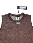 Dolce & Gabbana Brown Nylon See Through Women Sleeveless Tank Top
