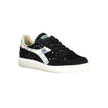 Diadora Black Leather Womens Sneaker