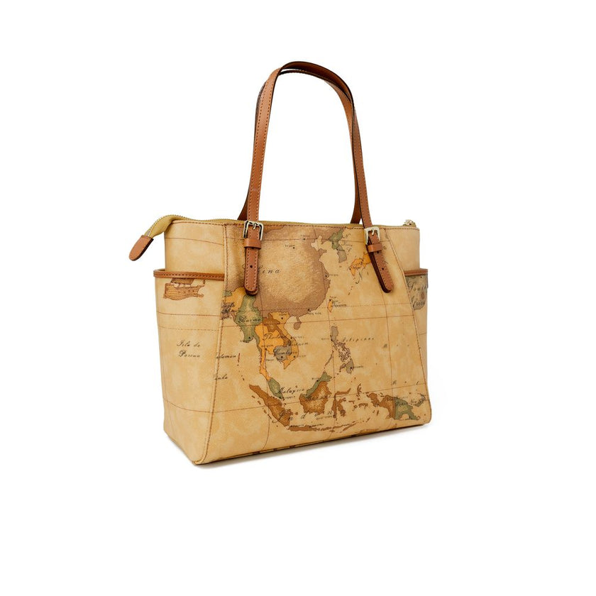 Alviero Martini Prima Classe Beige Cotton Handbag