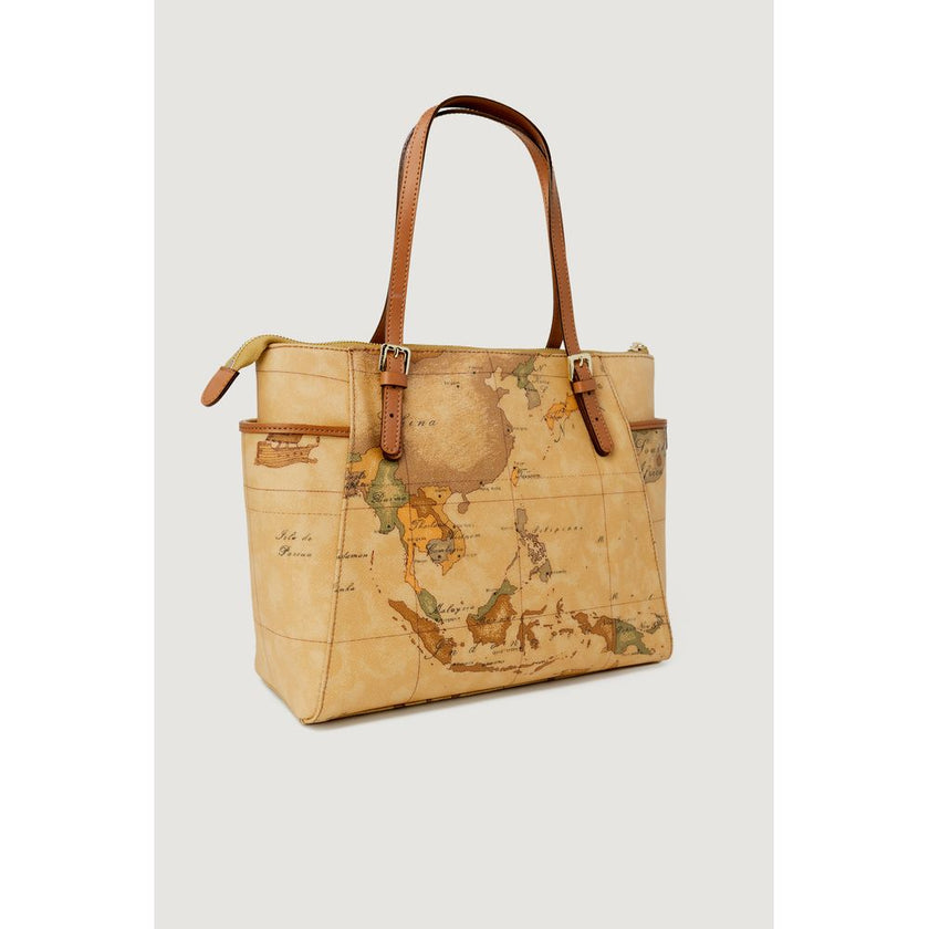 Alviero Martini Prima Classe Beige Cotton Handbag