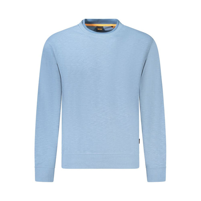 Hugo Boss Light Blue Cotton Men Sweater