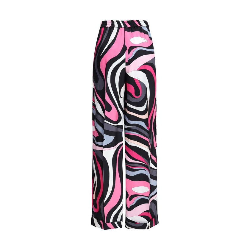 Emilio Pucci Marble print silk Pants