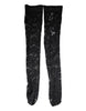 Dolce & Gabbana Black Floral Lace Cotton Stretch Stockings Socks