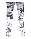 Dolce & Gabbana White Graffiti Cotton Over Calf Stockings Socks