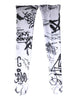Dolce & Gabbana White Graffiti Cotton Over Calf Stockings Socks