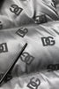Dolce & Gabbana Silver Logo Full Zip Hooded Quilted Jacket
