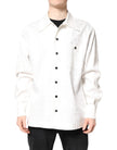 Dolce & Gabbana White DG Monogram Cotton Button Down Shirt