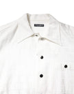 Dolce & Gabbana White DG Monogram Cotton Button Down Shirt