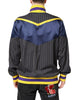 Dolce & Gabbana Black Striped Logo Full Zip Bomber Jacket